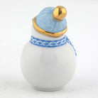 Herend Mini Snowman Figurine – Blue, alternate view