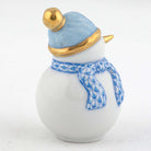 Herend Mini Snowman Figurine – Blue, alternate view