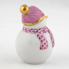 Herend Mini Snowman Figurine – Raspberry, alternate view