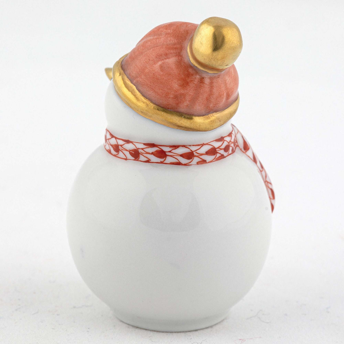 Herend Mini Snowman Figurine – Rust, alternate view