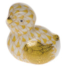 Hand-painted Herend Miniature Chick Figurine in fine porcelain, 1in L X 1in H, on a white background