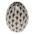 Herend Miniature Egg Figurine porcelain figurine painted in the Black fishnet pattern