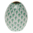 Miniature Egg Figurine in hand-painted Green porcelain by Herend of Hungary