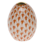 Rust fishnet Miniature Egg Figurine figurine, hand-painted Herend porcelain with 24k gold accents
