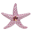 Miniature Starfish Figurine in hand-painted Raspberry porcelain by Herend of Hungary