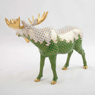 Herend Moose Figurine – Gold-Forest-Green, alternate view