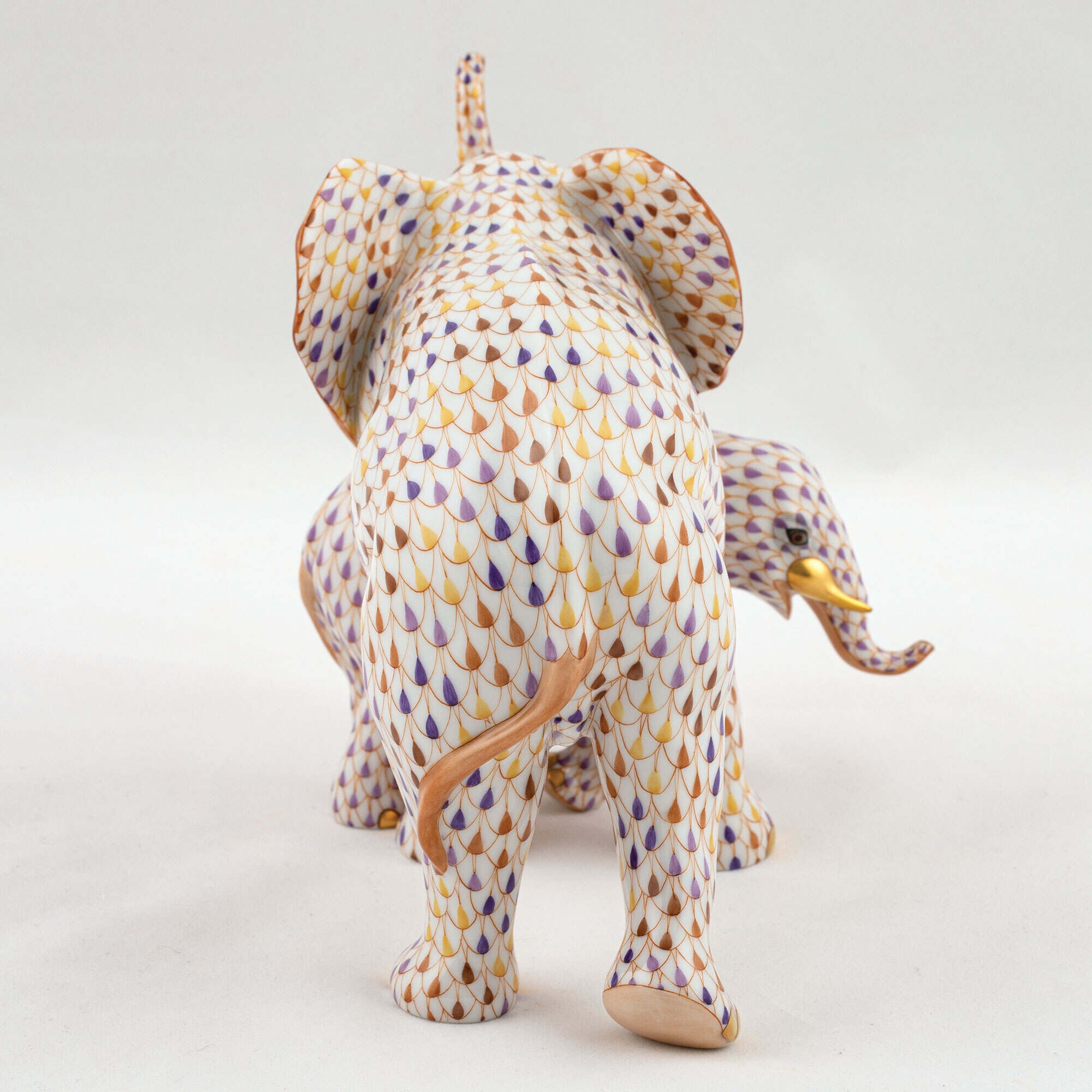Herend Mother and Baby Elephant Figurine — additional view