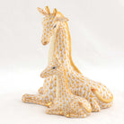 Herend Mother and Baby Giraffe Figurine – Butterscotch, alternate view