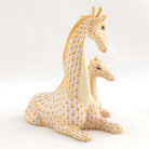Herend Mother and Baby Giraffe Figurine – Butterscotch, alternate view