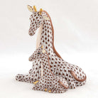 Herend Mother and Baby Giraffe Figurine – Chocolate, alternate view