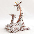 Herend Mother and Baby Giraffe Figurine – Chocolate, alternate view