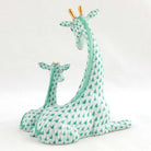 Herend Mother and Baby Giraffe Figurine – Green, alternate view