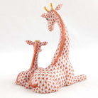 Herend Mother and Baby Giraffe Figurine – Rust, alternate view