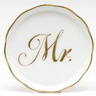 Hand-painted Herend Mr Coaster in fine porcelain, 4in D, on a white background