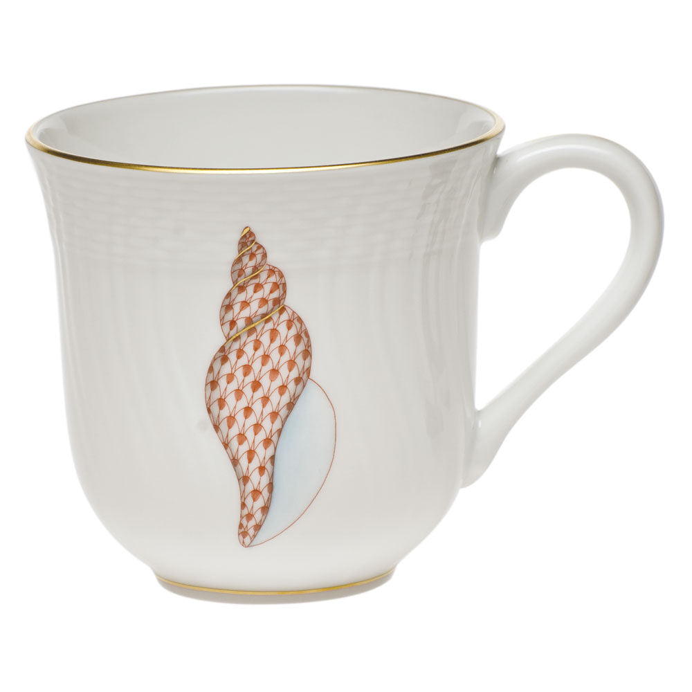 Hand-painted Herend Mug in Motif 7 fishnet porcelain on a white background