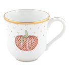 Hand-painted Herend Mug - Pumpkin in fine porcelain, (11 OZ) 3.5in H, on a white background