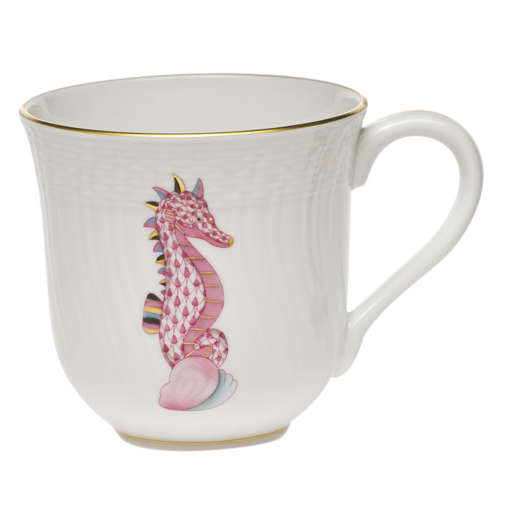 Mug in hand-painted Raspberry porcelain by Herend of Hungary
