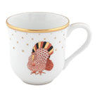 Hand-painted Herend Mug - Turkey in fine porcelain, (11 OZ) 3.5in H, on a white background