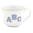 Mug with Abc in hand-painted Blue porcelain by Herend of Hungary