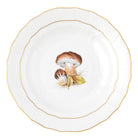Hand-painted Herend Mushroom Luncheon Luncheon Plate - Motif 03 in fine porcelain, 8.25in D, on a white background