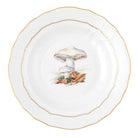 Hand-painted Herend Mushroom Luncheon Luncheon Plate - Motif 11 in fine porcelain, 8.25in D, on a white background