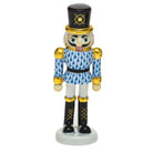 Blue fishnet Nutcracker Figurine figurine, hand-painted Herend porcelain with 24k gold accents