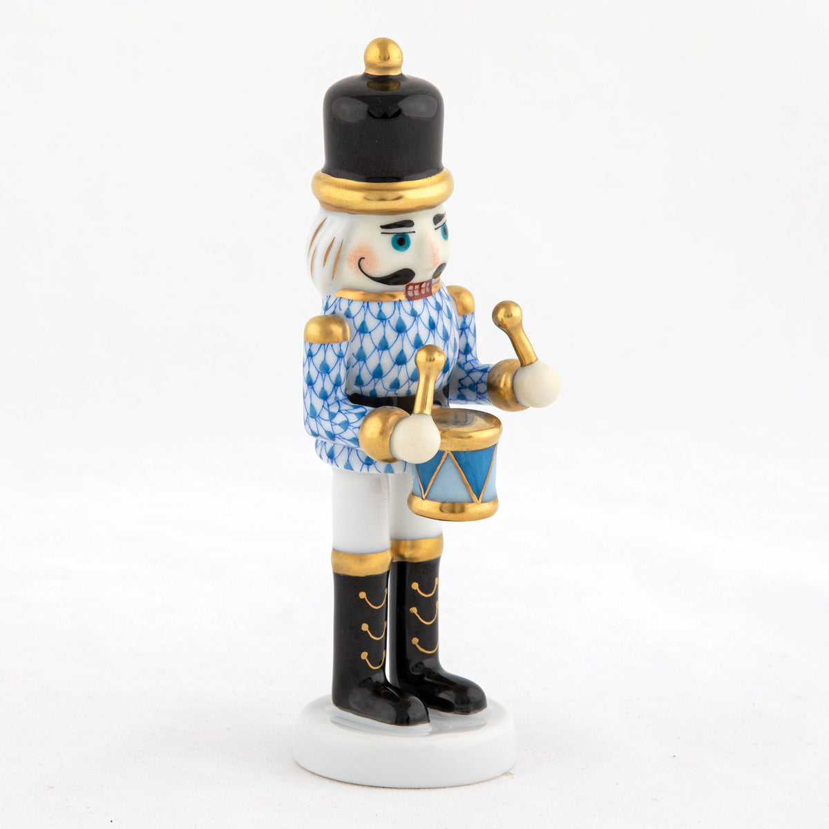 Herend Nutcracker Drummer Figurine – Blue, alternate view