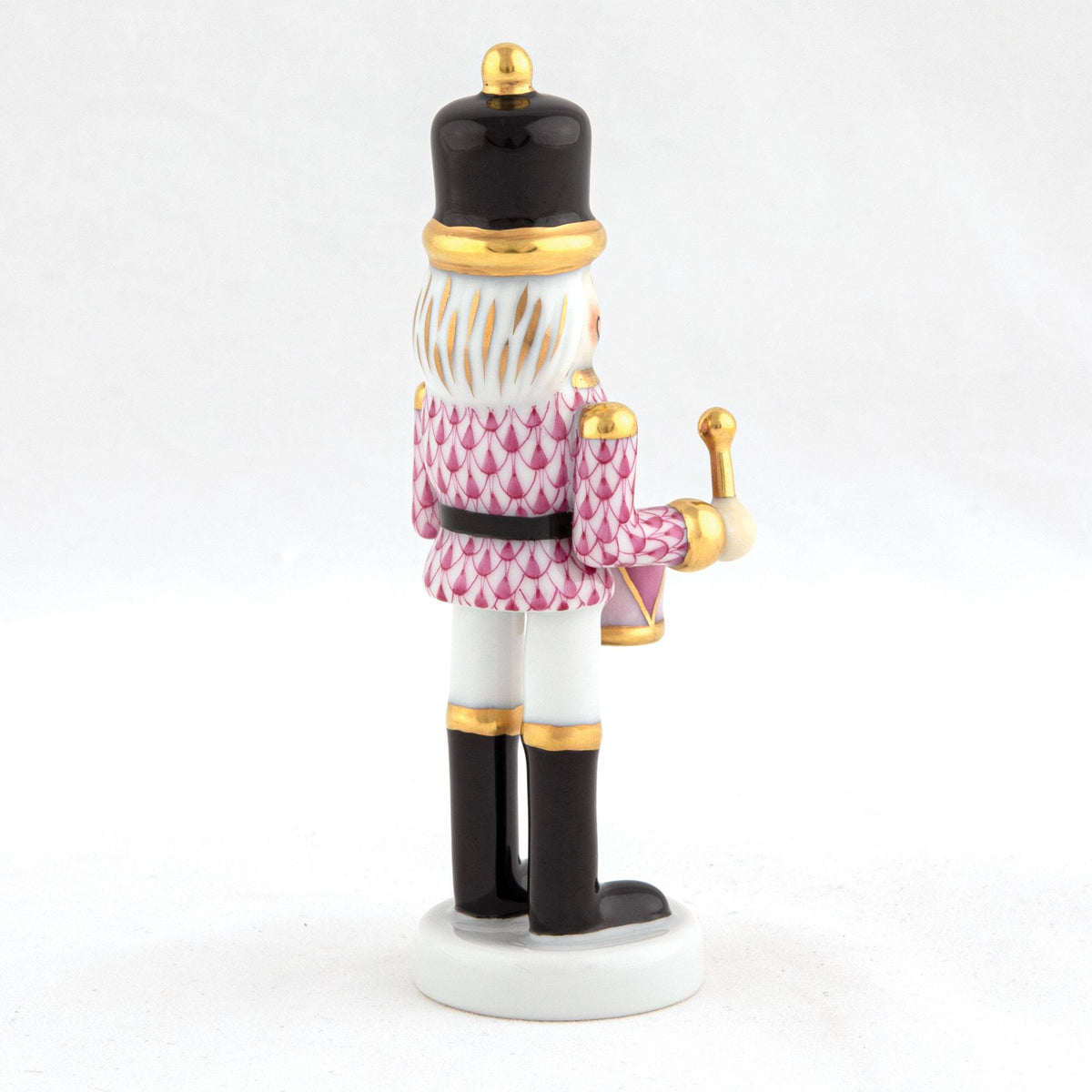 Herend Nutcracker Drummer Figurine – Raspberry, alternate view