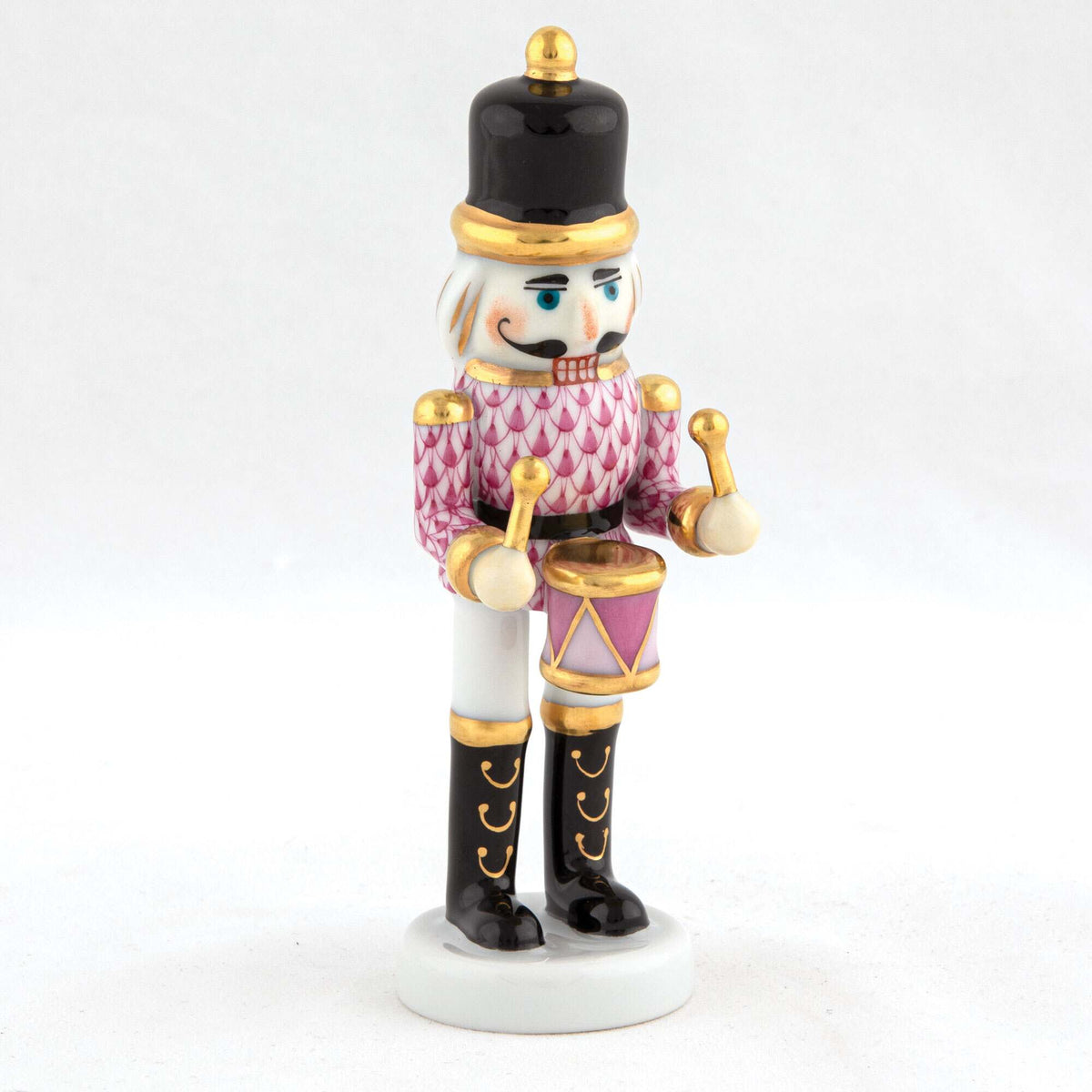 Herend Nutcracker Drummer Figurine – Raspberry, alternate view