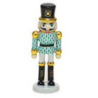 Green fishnet Nutcracker Figurine figurine, hand-painted Herend porcelain with 24k gold accents