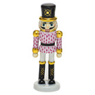 Herend Nutcracker Figurine porcelain figurine painted in the Raspberry fishnet pattern