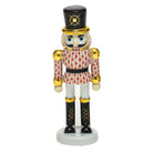 Hand-painted Herend Nutcracker Figurine in Rust fishnet porcelain on a white background