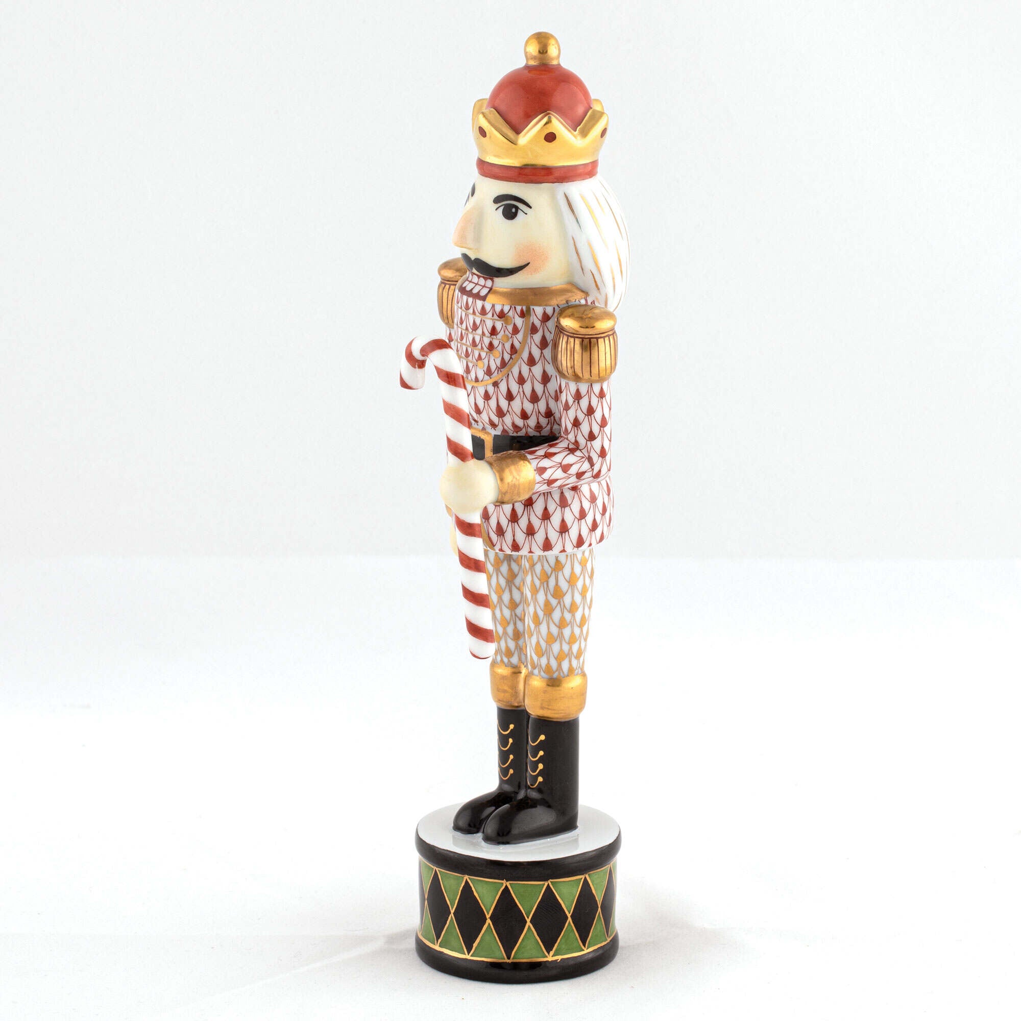 Herend Nutcracker with Candy Cane Figurine — additional view