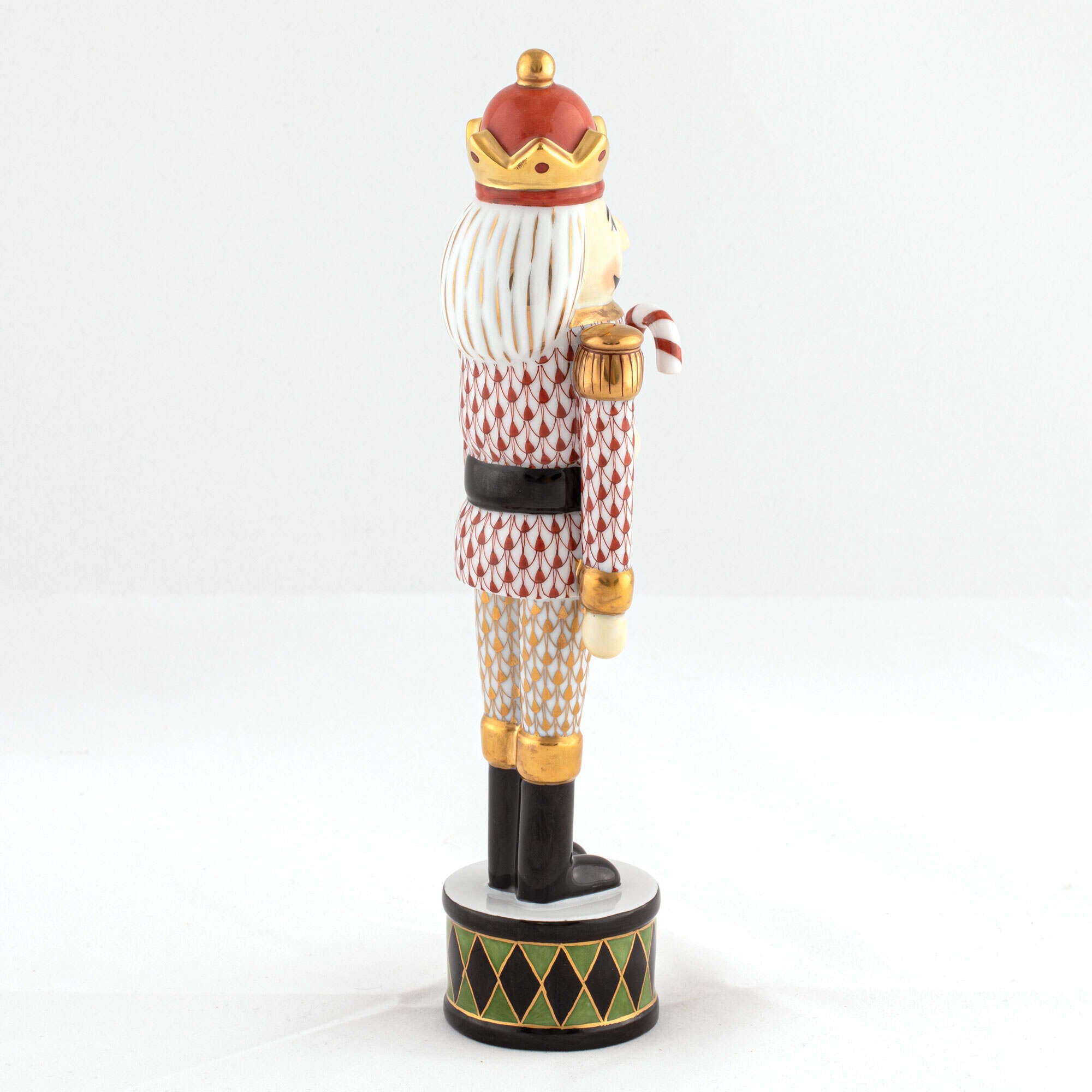 Herend Nutcracker with Candy Cane Figurine — additional view