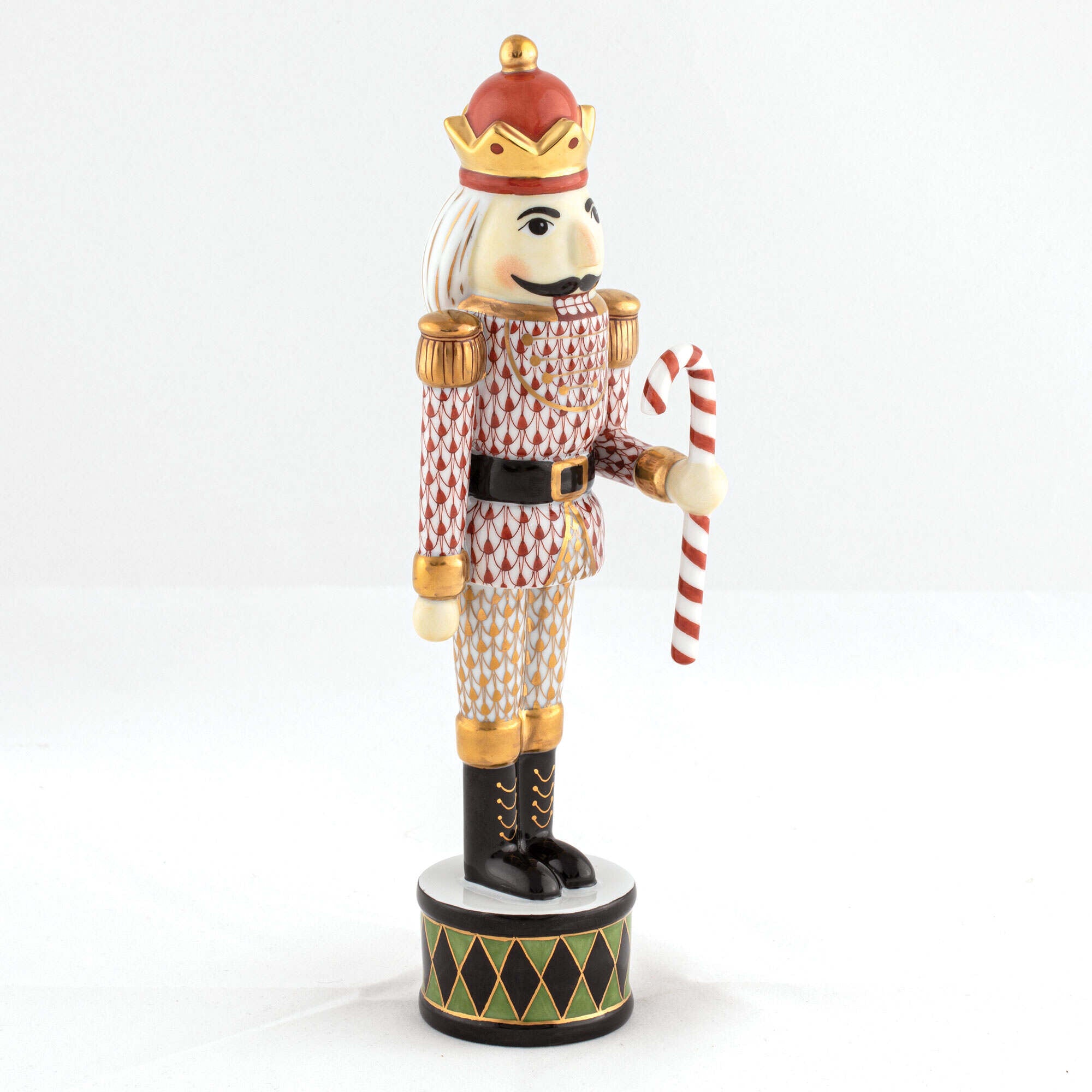 Herend Nutcracker with Candy Cane Figurine — additional view