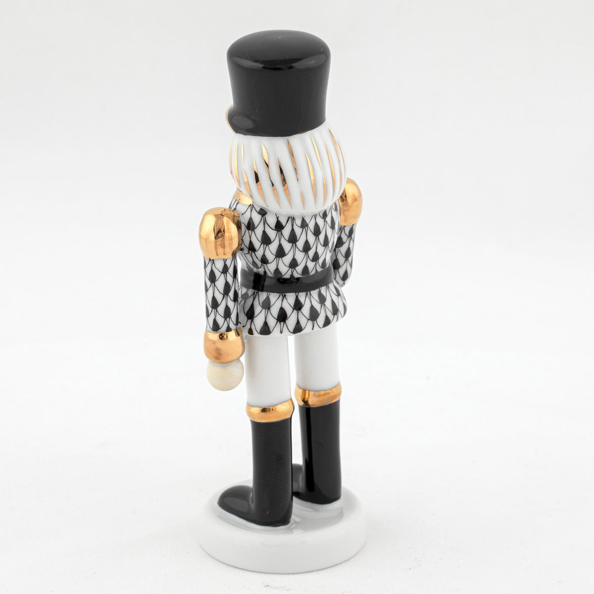 Herend Nutcracker with Christmas Tree Figurine – Black, alternate view