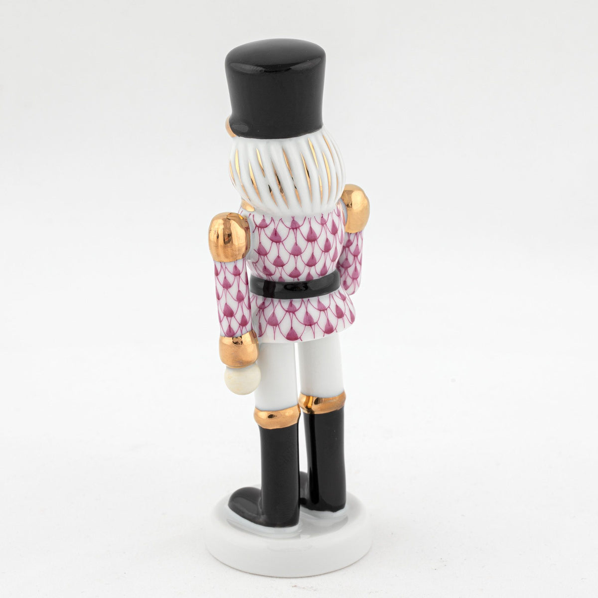 Herend Nutcracker with Christmas Tree Figurine – Raspberry, alternate view