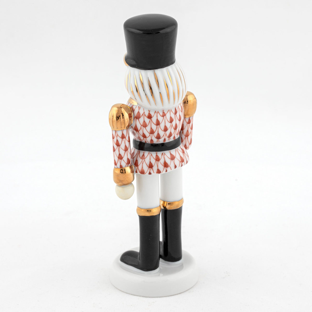 Herend Nutcracker with Christmas Tree Figurine – Rust, alternate view
