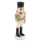 Butterscotch fishnet Nutcracker with Christmas Tree Figurine figurine, hand-painted Herend porcelain with 24k gold accents