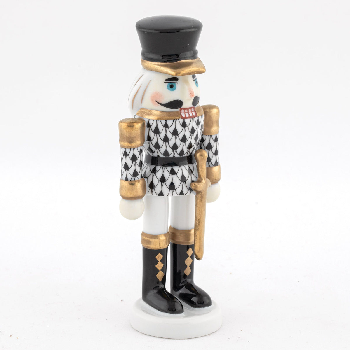 Herend Nutcracker with Sword Figurine – Black, alternate view