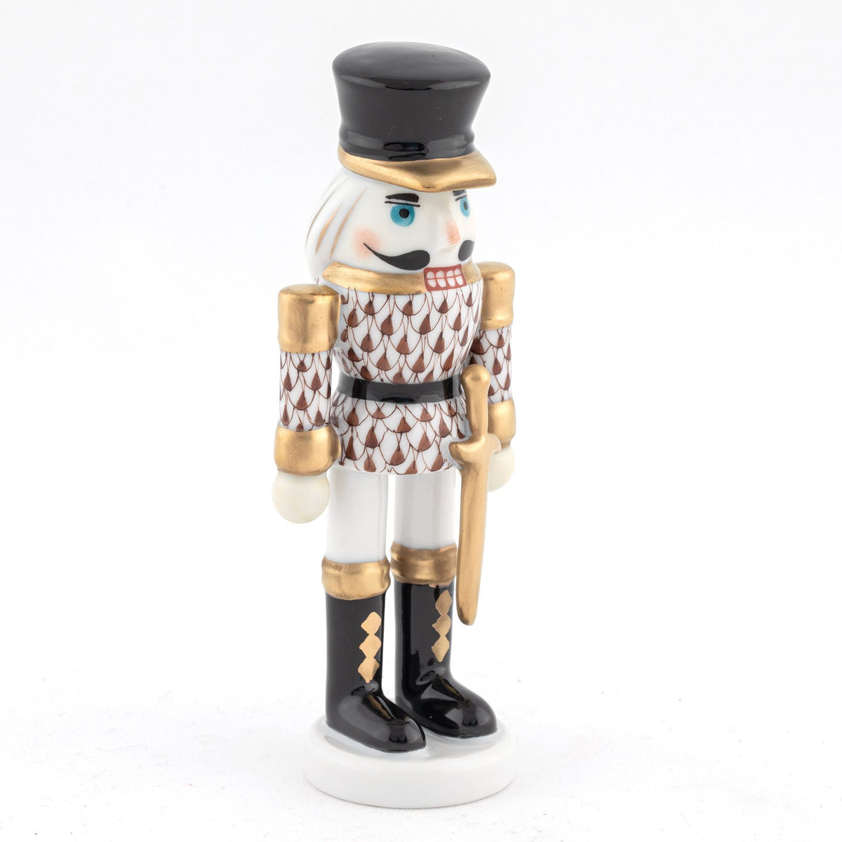 Herend Nutcracker with Sword Figurine – Chocolate, alternate view