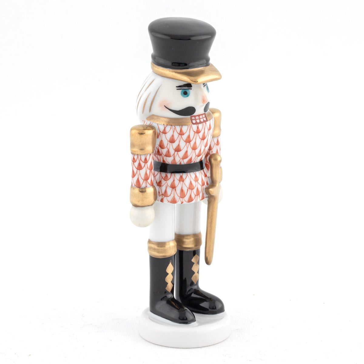 Herend Nutcracker with Sword Figurine – Rust, alternate view