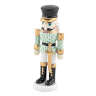Key Lime fishnet Nutcracker with Sword Figurine figurine, hand-painted Herend porcelain with 24k gold accents