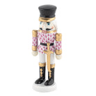 Herend Nutcracker with Sword Figurine porcelain figurine painted in the Raspberry fishnet pattern