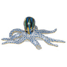 Herend Octopus Figurine porcelain figurine painted in the Blue fishnet pattern