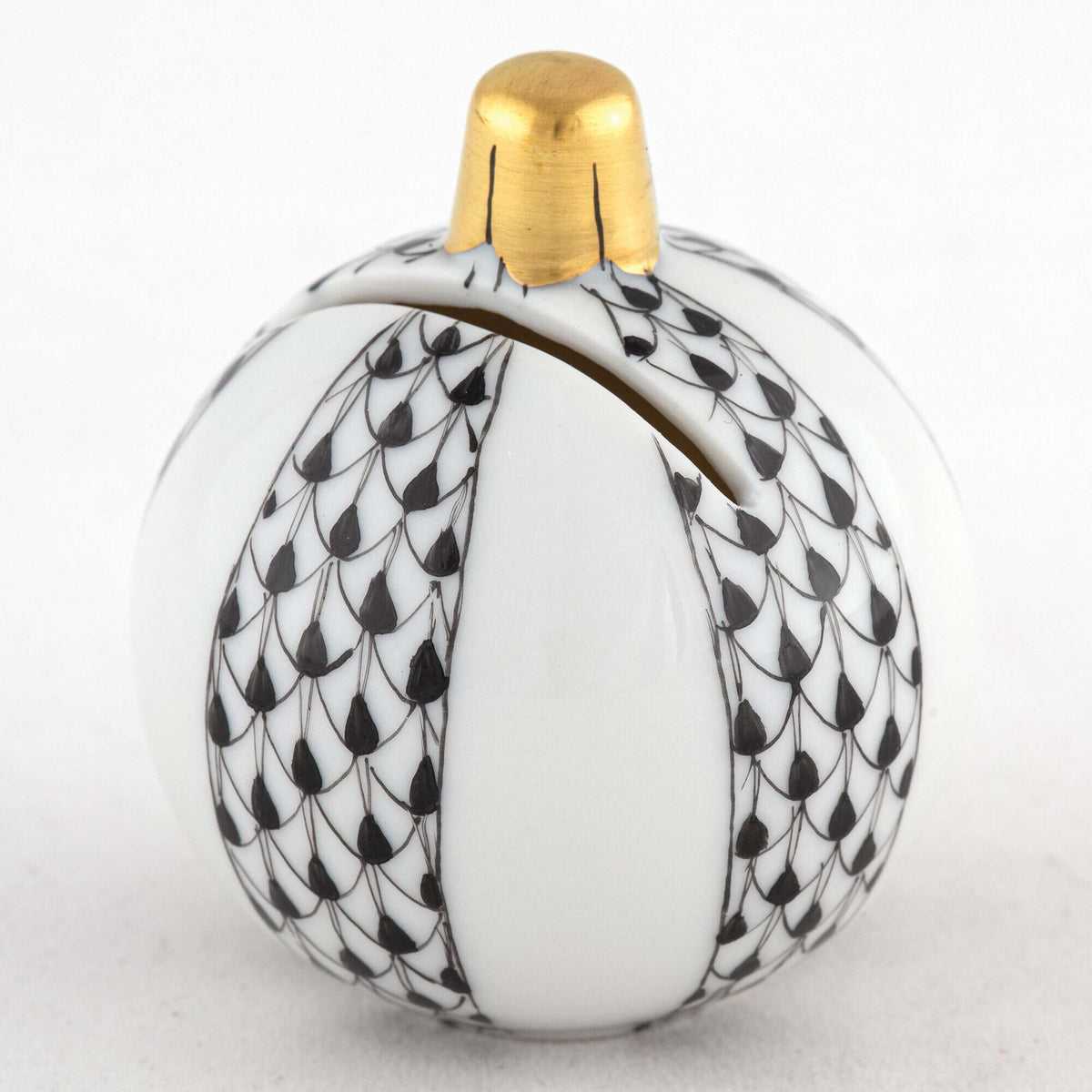 Herend Ornament Place Card Holder Figurine – Black, alternate view