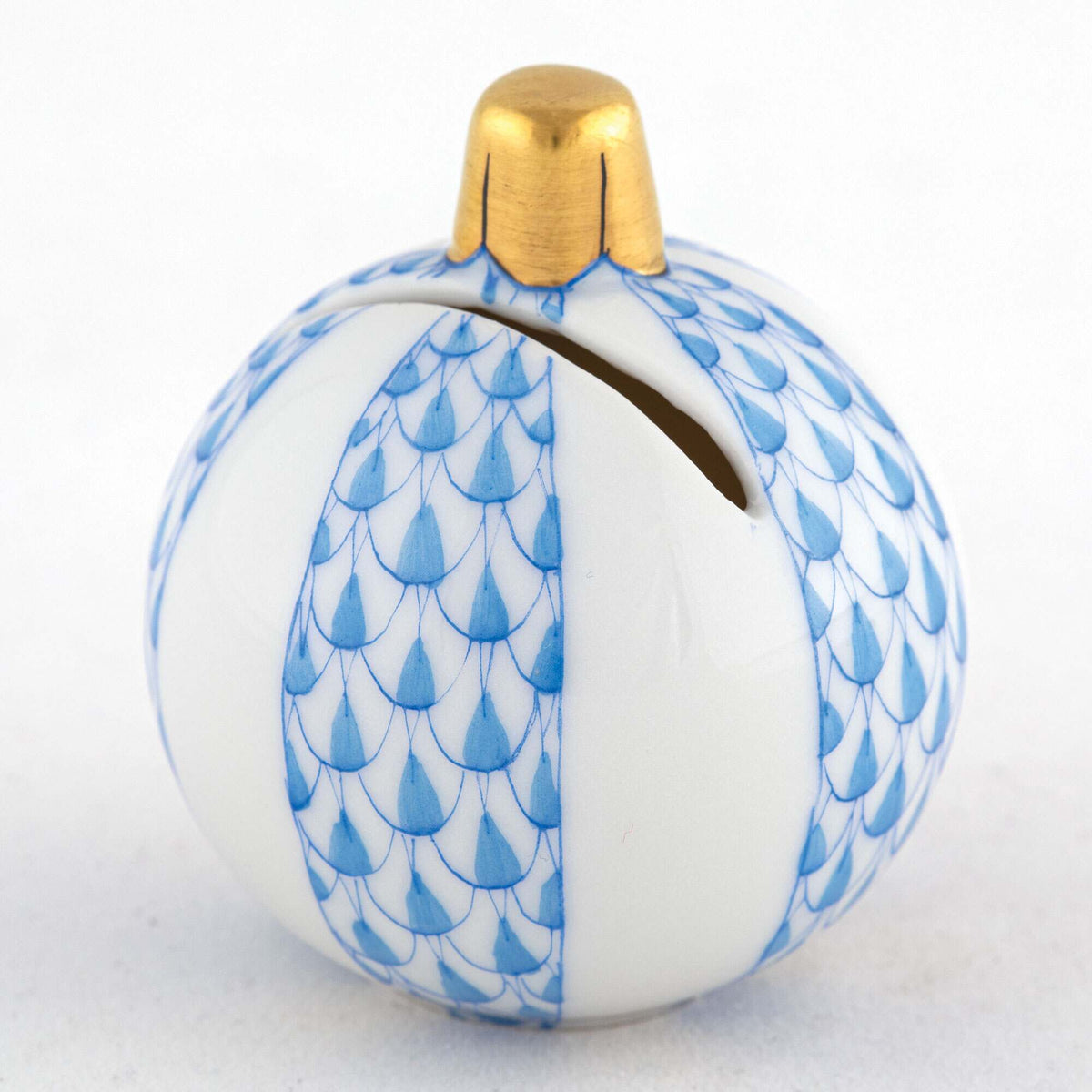 Herend Ornament Place Card Holder Figurine – Blue, alternate view