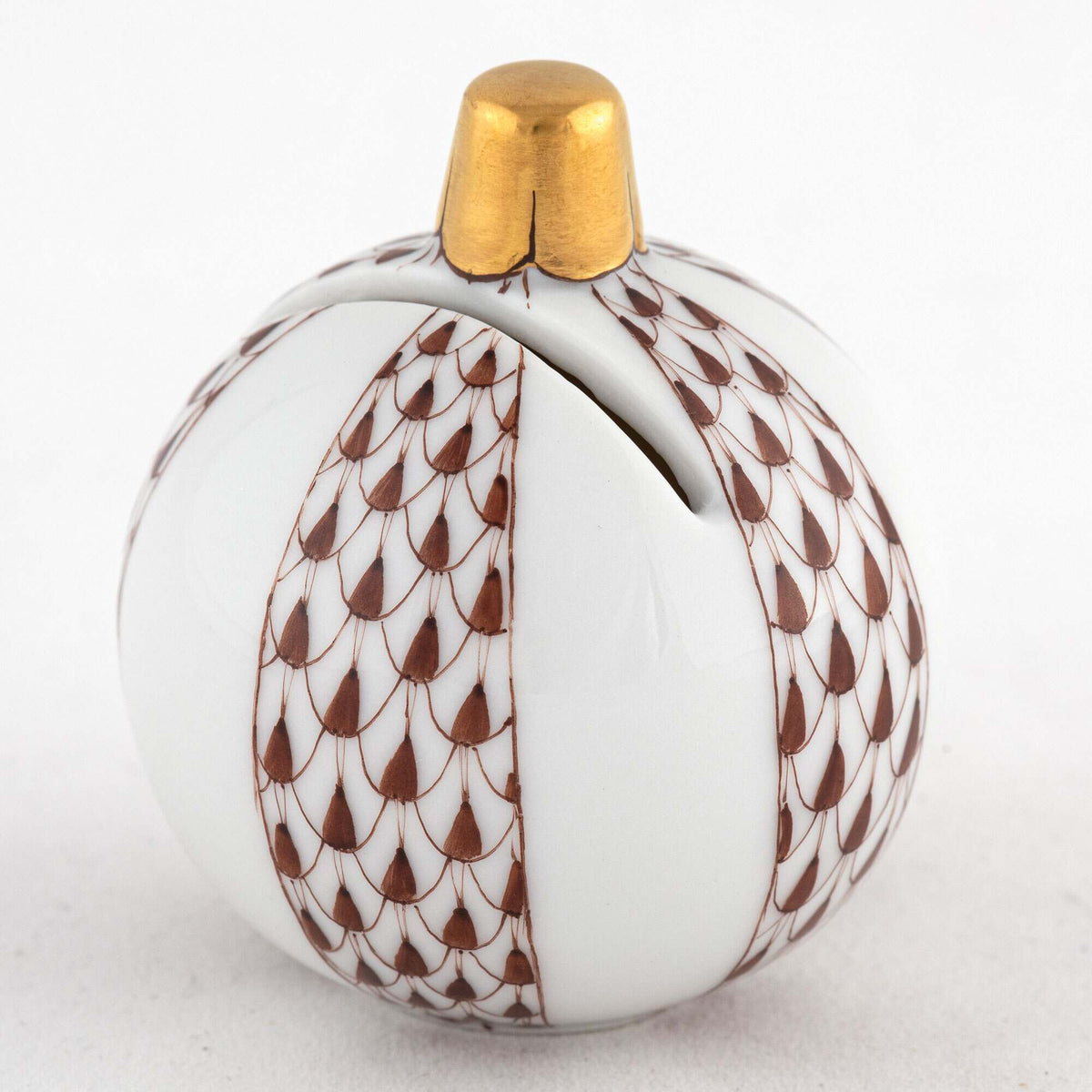 Herend Ornament Place Card Holder Figurine – Chocolate, alternate view