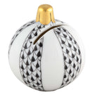 Herend Ornament Place Card Holder Figurine porcelain figurine painted in the Black fishnet pattern