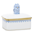 Owl Box in hand-painted Blue porcelain by Herend of Hungary